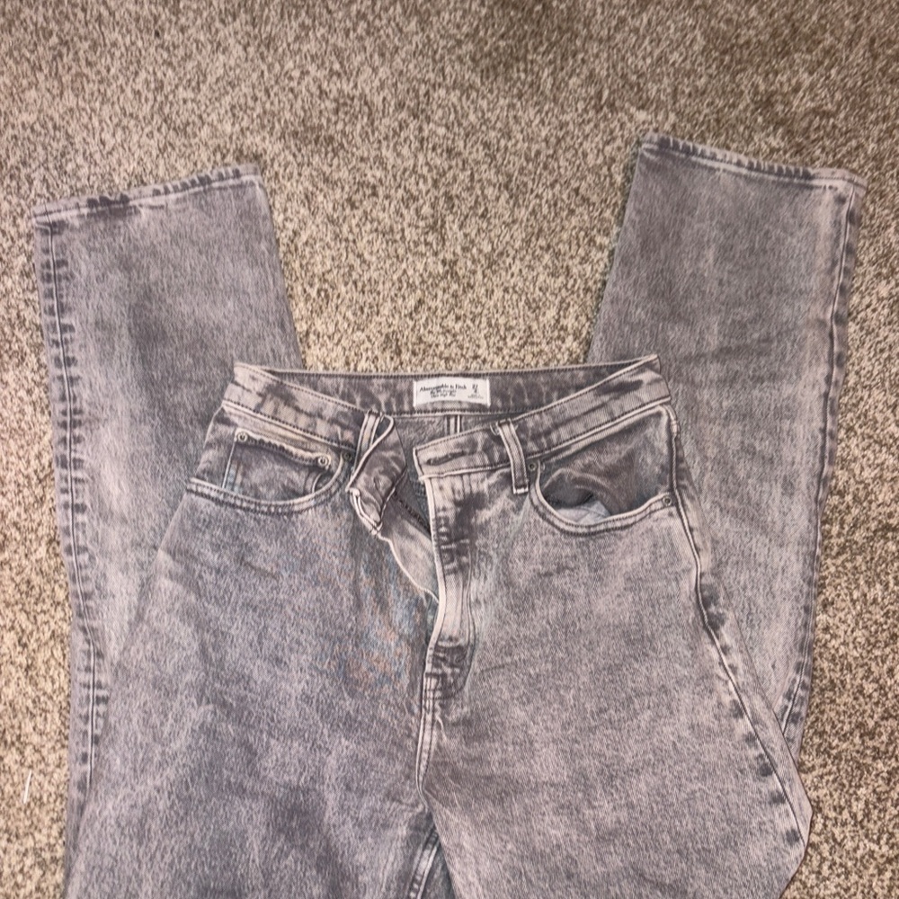 Abercrombie & Fitch Women's Black Straight Leg Jeans